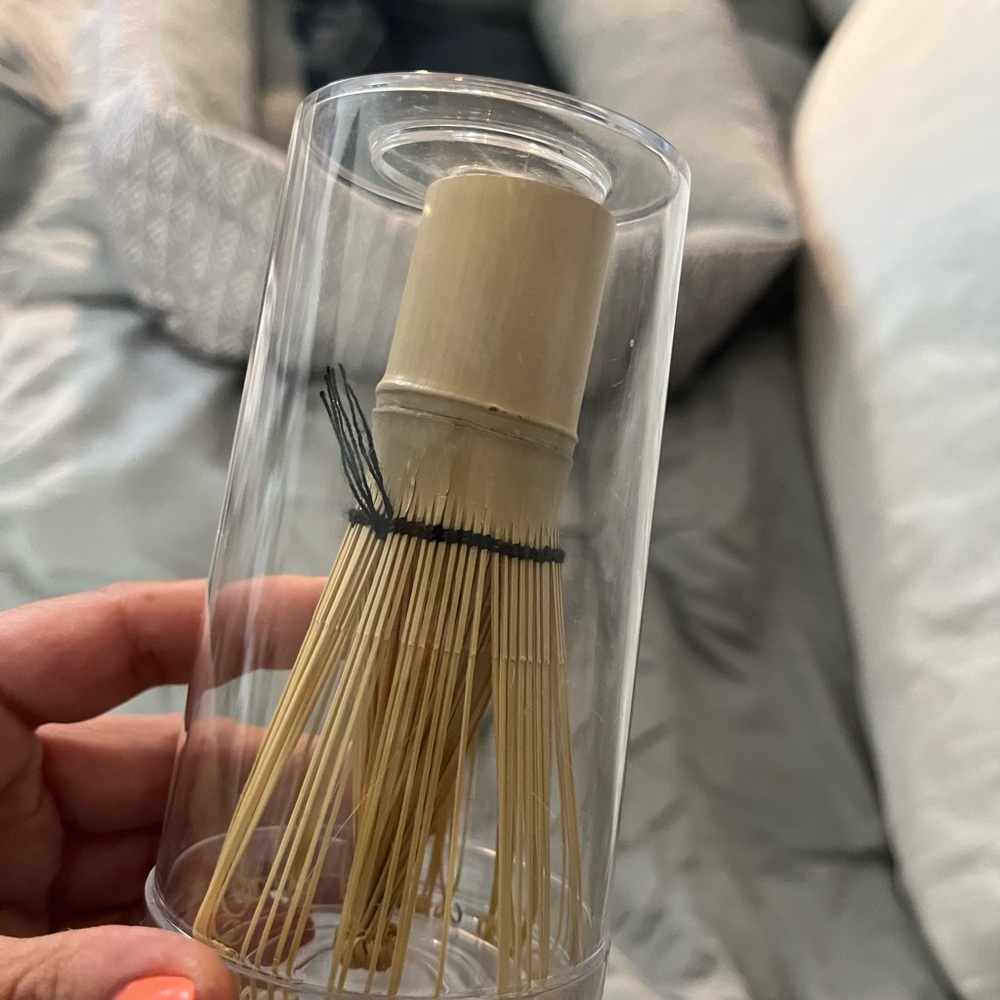 Bamboo Matcha Whisk in Clear Case